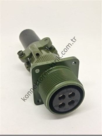 KUKDONG MS3100E 18-10S 4 Pin Metal Kasa Karşıt Kablo Tipi Dişi Askeri Konnektör