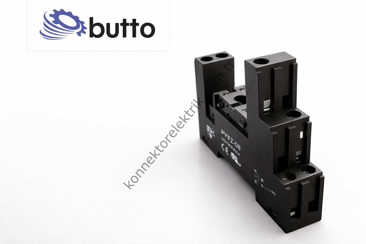 BUTTO 14F-1Z-C3 & (SC-41.D / 5 Pin Ray Montaj Uzun Tip (14F-1P / 40.51 Röle iSoketi