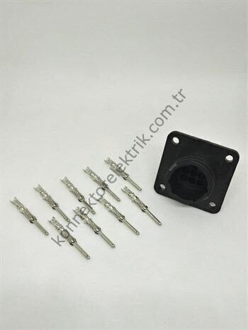 TE CONNECTIVITY 206705-1 9 Pinli Metal Kasa Panel Tipi Erkek Konnektör