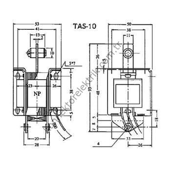 TAS-10N 220 VAC İtme Çekme Bobini
