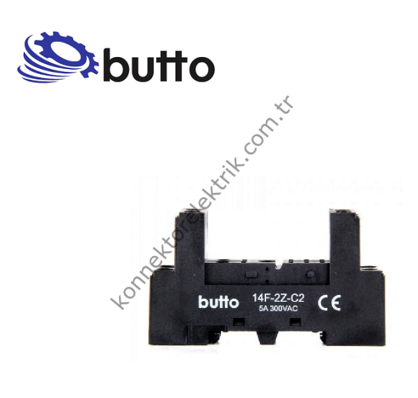 BUTTO 14F-2Z-C2 (SC-42) 8 Pin Ray Montaj Kısa Tip 14F-2P / 40.52 Röle Soketi