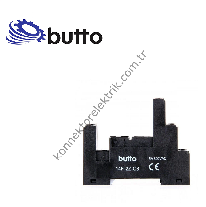 BUTTO 14F-2Z-C3 (SC-42.D) 8 Pin Ray Montaj Uzun Tip 14F-2P / 40.52 Röle Soketi
