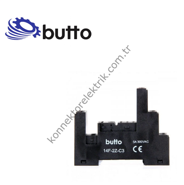 BUTTO 14F-2Z-C3 (SC-42.D) 8 Pin Ray Montaj Uzun Tip 14F-2P / 40.52 Röle Soketi