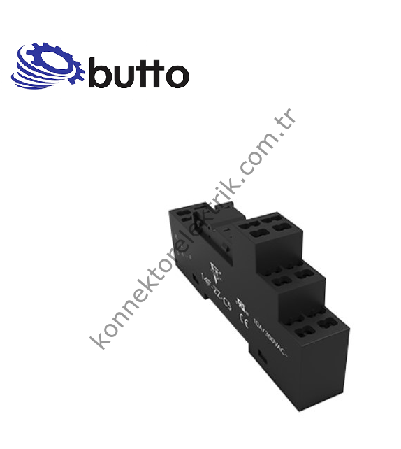 BUTTO 14F-2Z-C3.Y (SC-42.Y) Ray Mont Vidasız Yay Klemensli Tip 14F-2P / 40.52 Röle Soket