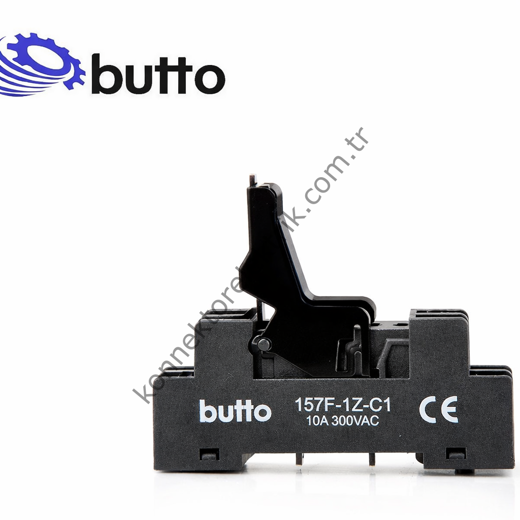 BUTTO 157F-1Z-C1 (SC-97.01) 5 Pin Ray Montaj Kısa Tip 157FT-1PL / G2R-1-SN Röle Soketi