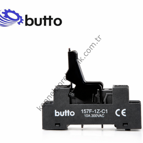 BUTTO 157F-1Z-C1 (SC-97.01) 5 Pin Ray Montaj Kısa Tip 157FT-1PL / G2R-1-SN Röle Soketi
