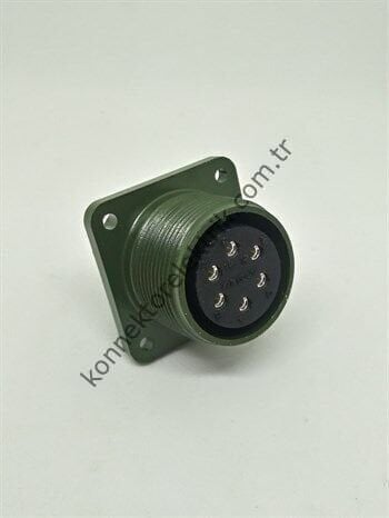 KUKDONG MS3102E 18-12S 6 Pin Metal Kasa Panel Tipi Dişi Askeri Konnektör