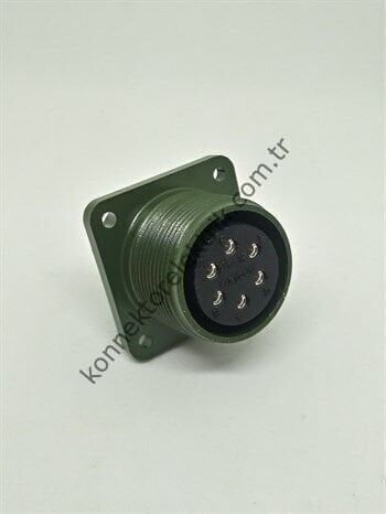 KUKDONG MS3102E 18-12S 6 Pin Metal Kasa Panel Tipi Dişi Askeri Konnektör