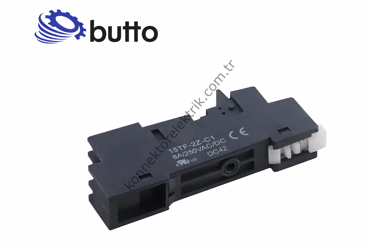 BUTTO 157F-2Z-C1.Y 8 Pin Ray Montaj Vidasız Yay Klemensli Tip 157F/G2R-2 Röle Soketi