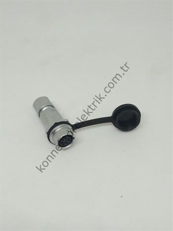 WEIPU SF811/S8 8 Pin IP67 Metal Kasa Karşıt Kablo Tipi Dişi Su Geçirmez Konnektör