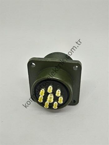KUKDONG MS3102E 18-8P 8 Pin (7+1) Metal Kasa Panel Tipi Erkek Askeri Konnektör