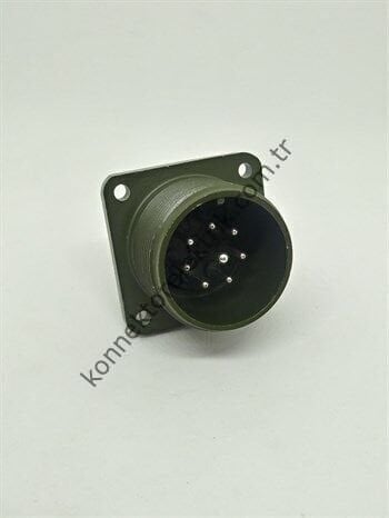 KUKDONG MS3102E 18-8P 8 Pin (7+1) Metal Kasa Panel Tipi Erkek Askeri Konnektör