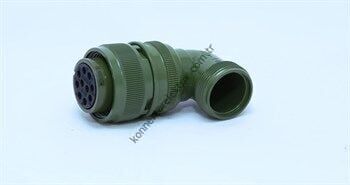 KUKDONG MS3108F 18-1S 10 Pin Metal Kasa 90° Açılı Kablo Tipi Dişi Askeri Konnektör