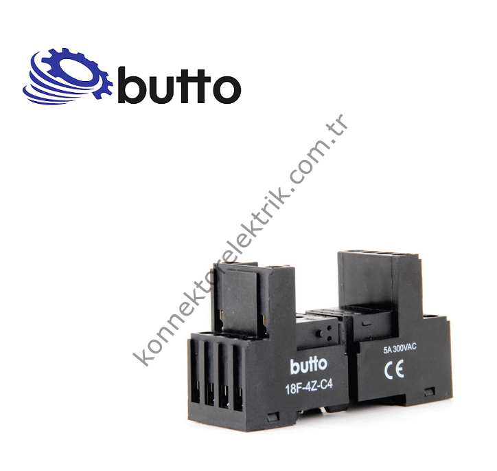 BUTTO 18F-4Z-C4 (SC-54) 14 Pin Ray Montaj Kısa Tip 18FT-4P / 55.34 Röle Soketi