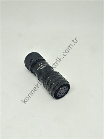 WEIPU SA1210/S6 6 Pin IP67 Hafifletilmiş Metal Kasa Kablo Tipi Dişi Su Geçirmez Konnektör