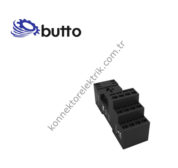 BUTTO 18F-4Z-C4.Y (SC-54.Y) 14 Pin Ray Montaj Vidasız Yay Klemensli 18FT-4P/55.34 Röle Soketi