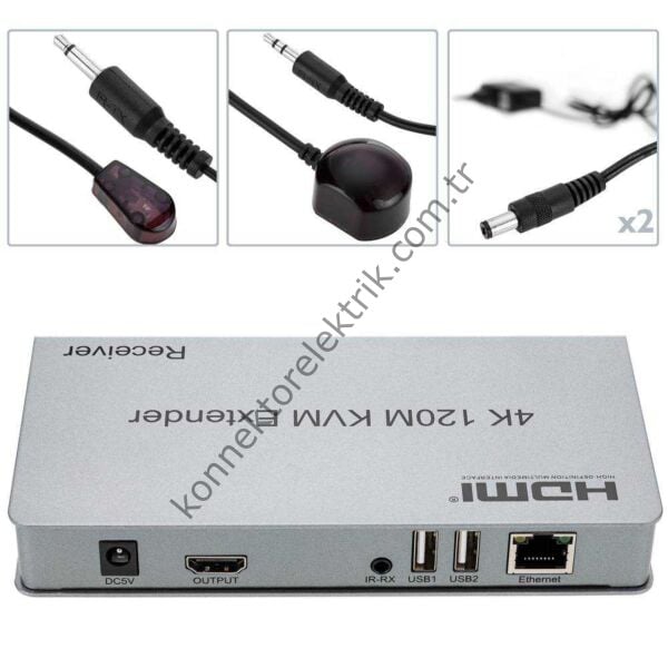 EXPOTECH INF-HDMI120KWM 120mt HDMI + USB KWM Extender
