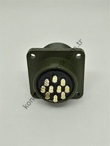 KUKDONG MS3102E 18-19S 10 Pin Metal Kasa Panel Tipi Dişi Askeri Konnektör