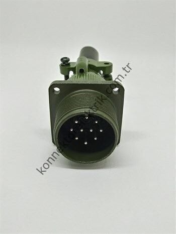 KUKDONG MS3100E 18-19P 10 Pin Metal Kasa Karşıt Kablo Tipi Erkek Askeri Konnektör