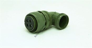 HZ CONNECTORS MS3108F 20-4S 4 Pin Metal Kasa 90° Açılı Kablo Tipi Dişi Askeri Konnektör