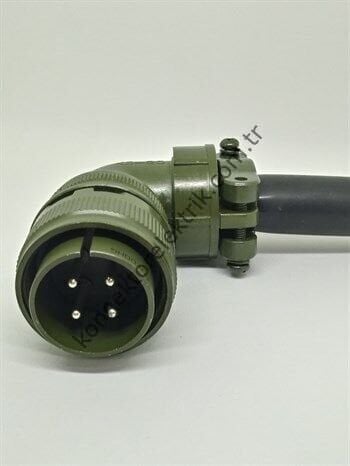 HZ CONNECTORS MS3108F 20-4P 4 Pin Metal Kasa 90° Açılı Kablo Tipi Erkek Askeri Konnektör