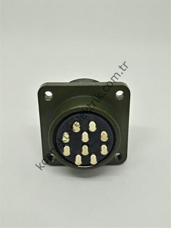 KUKDONG MS3102E 20-01S 10 Pin Metal Kasa Panel Tipi Dişi Askeri Konnektör