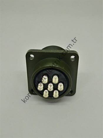 KUKDONG MS3102E 20-15S 7 Pin Metal Kasa Panel Tipi Dişi Askeri Konnektör
