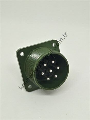 KUKDONG MS3102E 20-15P 7 Pin Metal Kasa Panel Tipi Erkek Askeri Konnektör