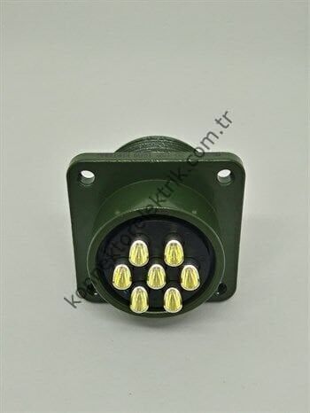 KUKDONG MS3102E 20-15P 7 Pin Metal Kasa Panel Tipi Erkek Askeri Konnektör