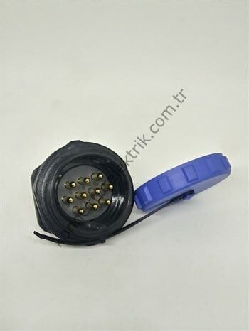 WEIPU SP2912/P10 10 Pin IP68 Plastik Kasa Panel Tipi Erkek Su Geçirmez Konnektör