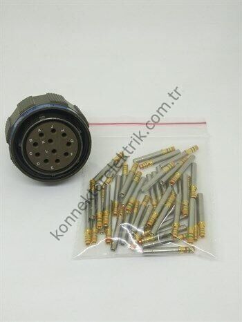AMPHENOL D38999/26WF11SN (MIL-DTL) 11 Pinli Kablo Tipi Dişi Askeri Konnektör