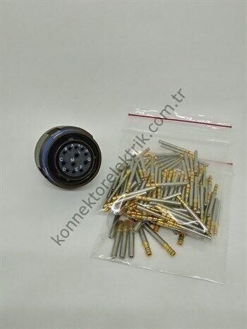 AMPHENOL D38999/26WD97SN (MIL-DTL) 12 Pinli Kablo Tipi Dişi Askeri Konnektör