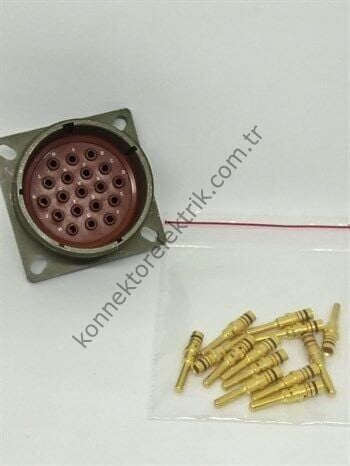 AMPHENOL D38999/20WJ19PN (MIL-DTL) 19 Pin Panel Tipi Erkek Askeri Konnektör