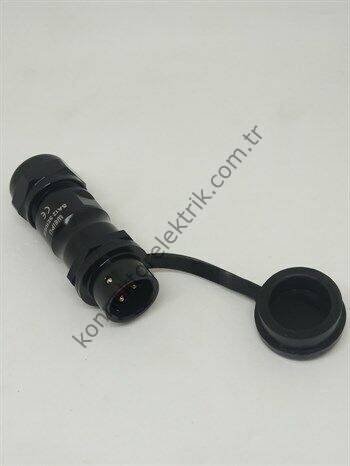 WEIPU SA1211/P2 2 Pin IP67 Hafifletilmiş Metal Kasa Karşıt Kablo Tipi Erkek Su Geçirmez Konnektör