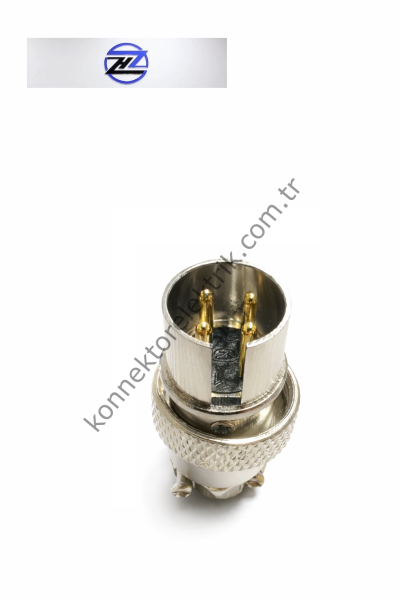 HZ CONNECTORS GX16 16MF-4A 4 Pin Metal Kasa Kablo Tipi Erkek Mike (Mayk) Konnektör
