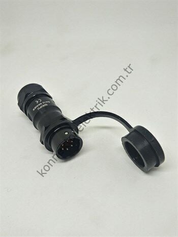 WEIPU SA1211/P6 6 Pin IP67 Hafifletilmiş Metal Kasa Karşıt Kablo Tipi Erkek Su Geçirmez Konnektör
