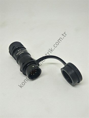 WEIPU SA1211/P6 6 Pin IP67 Hafifletilmiş Metal Kasa Karşıt Kablo Tipi Erkek Su Geçirmez Konnektör