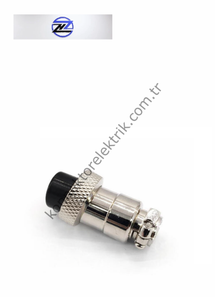HZ CONNECTORS GX16 16M-2A 2 Pin Metal Kasa Kablo Tipi Dişi Mike (Mayk) Konnektör