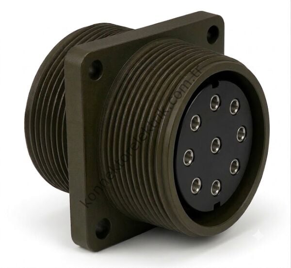 KUKDONG MS3102E 20A9S  9 Pin Metal Kasa Panel Tipi Dişi Askeri Konnektör