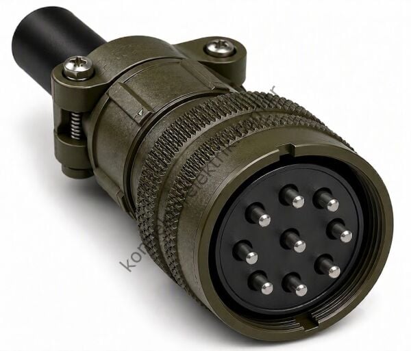 KUKDONG KDB06E 20A9P 9 Pin Metal Kasa Bayonet Kablo Tipi Erkek Askeri Konnektör