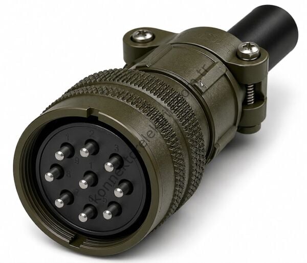 KUKDONG KDB06E 20A9P 9 Pin Metal Kasa Bayonet Kablo Tipi Erkek Askeri Konnektör