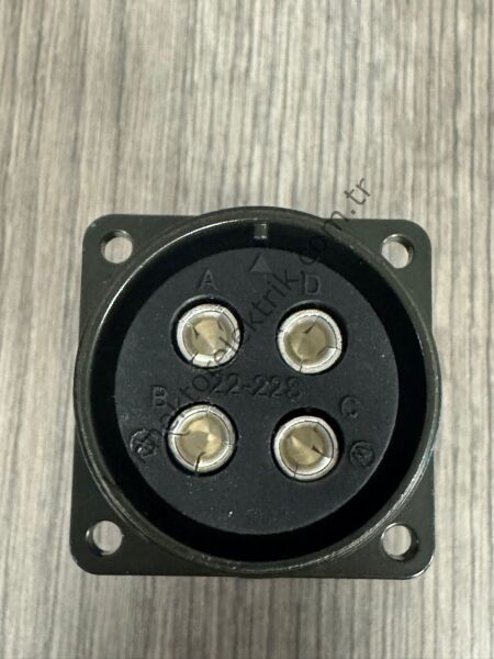 HZ CONNECTORS MS3100F 22-22S 4 Pin Karşıt Kablo Tipi Dişi Askeri Konnektör