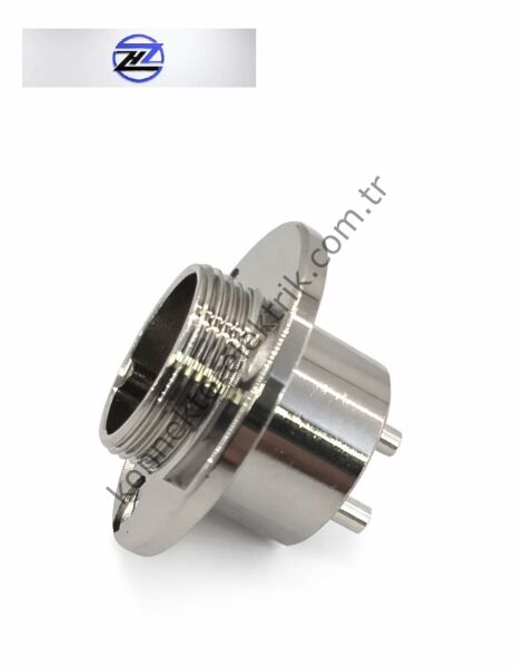 HZ CONNECTORS 19M-2E Yuvarlak Flanşlı 2 Pinli Metal Kasa Panel Tipi Erkek Konnektör