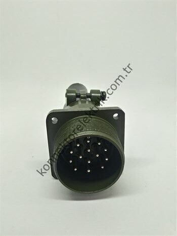 KUKDONG MS3100E 22-19P 14 Pin Metal Kasa Karşıt Kablo Tipi Erkek Askeri Konnektör