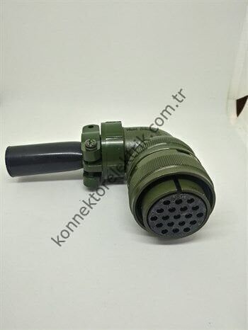 HZ CONNECTORS MS3108F 22-14S 19 Pin Metal Kasa 90° Açılı Kablo Tipi Dişi Askeri Konnektör