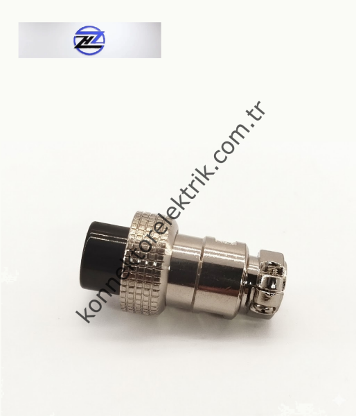 HZ CONNECTORS GX20 19M-4A 4 Pin Metal Kasa Kablo Tipi Dişi Mike (Mayk) Konnektör