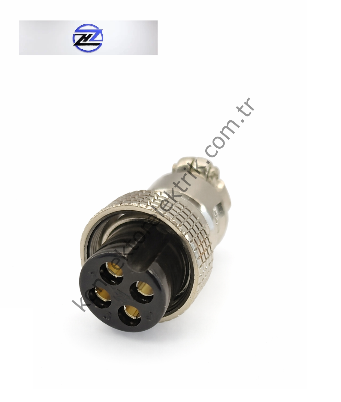 HZ CONNECTORS GX20 19M-4A 4 Pin Metal Kasa Kablo Tipi Dişi Mike (Mayk) Konnektör
