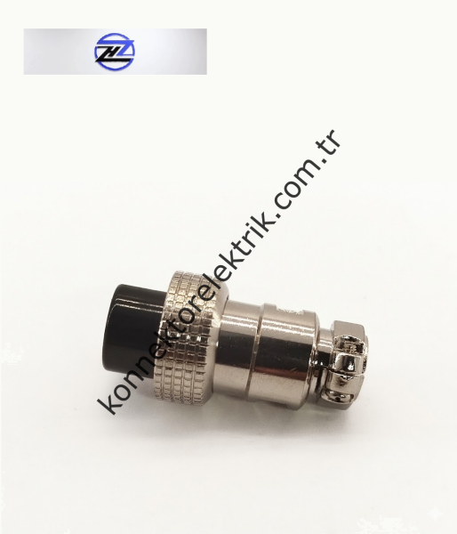 HZ CONNECTORS 19M-5A 5 Pinli Metal Kasa Kablo Tipi  Dişi Konnektör
