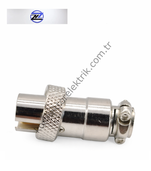 HZ CONNECTORS GX16 16MF-5A 5 Pin Metal Kasa Kablo Tipi Erkek Mike (Mayk) Konnektör