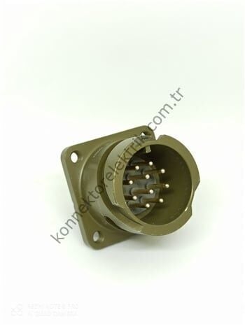 HZ CONNECTORS KDB02E 18-1P 10 Pin Metal Kasa Bayonet Panel Tipi Erkek Askeri Konnektör